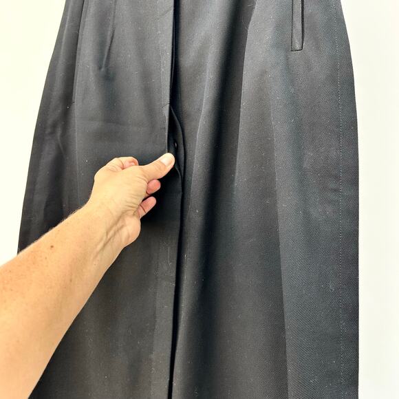 Acne Studios Black Mid-Length Midi Wool Skirt Asymmetrical Black 36 Pencil 4 - Picture 8 of 11